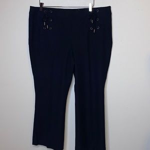 Ann Taylor Black Ankle Pants Sz 16 Shoe Laces